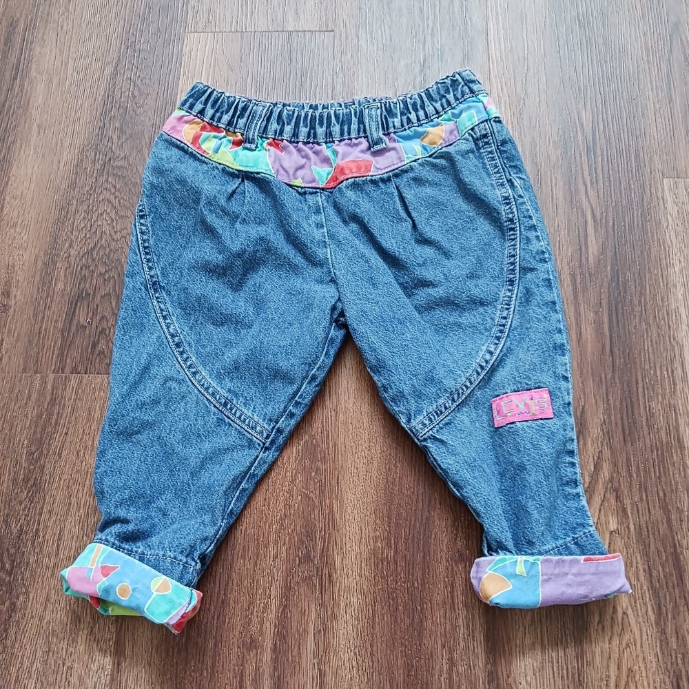 Vintage Little Levis Jeans 18 months Denim Colorblock Denim Jeans 80s 90s